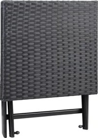 Deuba Rattan összecsukható szék Rome 3 az 1-ben - fekete