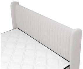 Kontinentális franciaágy 140 cm Dalmo 140 (ágyráccsal) (tárolóhellyel) (szürke + fekete) . 1099664