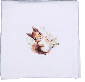 Textil tetra pelenka mókus mintával 70x70cm
