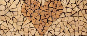 Kép - szív fából (120x50 cm)