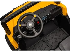 Elektromos CAT autó 60W/7500 mAh sárga/fekete + távirányító