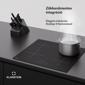 Klarstein PowerGlide indukciós főzőlap | karcálló felület | 4 főzőzóna | 7400 W | 60 cm