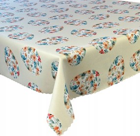 Abrosz Foltálló Húsvéti Nyomtatás Színes Virágos Húsvéti tojások 130x200 cm