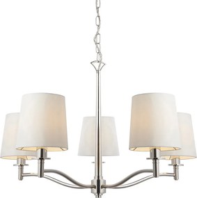 ENDON 95826 ORTONA Modern Csillár Antik Fehér, Nickel-Nero E14 IP20