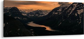 Egy tó képe a hegyek között (120x50 cm)