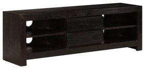 sötétbarna tömör akácfa TV-szekrény 120 x 30 x 40 cm