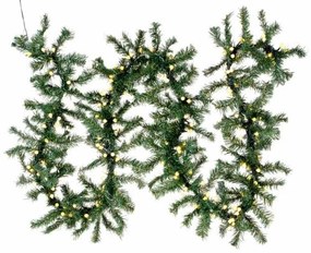 NEXOS Karácsonyi girland világítással 2,7 m 200 LED