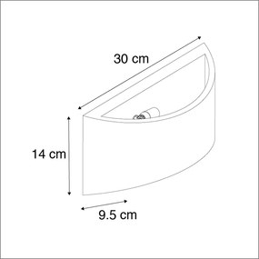Ipari fali lámpa szürke betonból - Creil