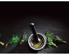 Cole&Mason - GRANITE gránit mozsár és törő, 18 cm, gránit/fekete