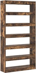 vidaXL Könyvespolc Füstölt tölgy 100 x 30 x 198 cm Faanyag
