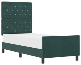 Ágykeret Sötét Zöld 80x200 cm Bársony