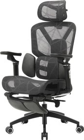 Irodai szék, sötétszürke/fekete, teherbírás 150 kg, VILMER