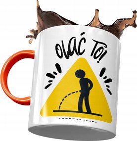 Narancssárga Bögre Vicces Lebegő Nyomtatott Fotóval