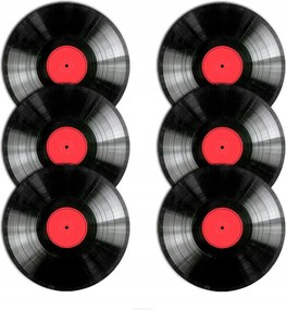 6 db-os kerek asztali alátét szett 33 cm átmérő Bertoni filc Vinyl minta