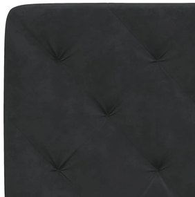 fekete bársony fejtámla párna 90 cm