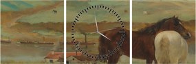Kép - Edgar Degas, Horses in a Meadow, reprodukciók (órával) (90x30 cm)