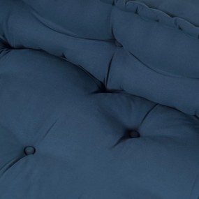 Raklapos Kanapé Párna Háttámlával Kék Szövet