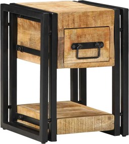 vidaXL Éjjeliszekrény 2 pcs Barna 30 x 30 x 40 cm tömör mangófa