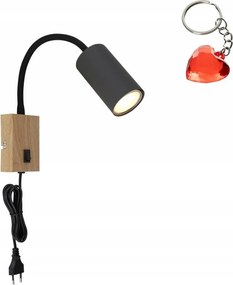 Fali lámpa hálószoba kapcsolóval GU10 25W Robby 57911WG Globo Ajándék