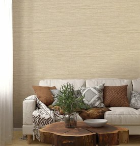 Holden Decor Textura Rete krém-taupe fémhatású szövet hatású vlies tapéta – 66203