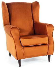 Baron Velvet fotel, narancssárga / fekete