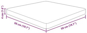 sötétbarna kezelt tömör tölgyfa négyzet asztallap 50x50x4cm