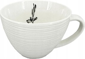 Porcelán bögre Croft Wild 400ml, fehér/fekete