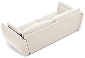 Bézs bársony kanapé 208 cm Vanda – Mazzini Sofas