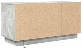 betonszürke TV-szekrény LED lámpákkal 100x41x50 cm