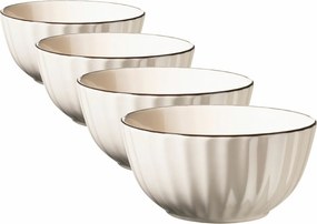 Mäser 4 db-os tálkészlet OSITA – 15 cm, krémes, 15 cm