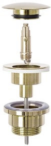 készlet Pultos mosdó Sofia marble black  + Fürdőszobai csaptelep Lungo gold + Dugó gold