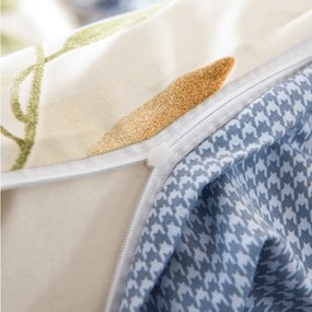 Mikroflanel ágyneműhuzat GENTLE LEAVES krémszínű Ágyneműhuzat mérete: 70 x 90 cm | 140 x 200 cm