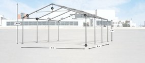 Raktárcsarnok/garázs 5x6x2m Comfort PVC 560g
