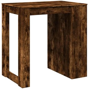 füstös tölgy színű szerelt fa bárasztal 102 x 70 x 103,5 cm