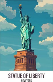 Poszter 60x80cm Statue of Liberty, New York