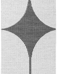 Fekete-fehér kültéri-beltéri szőnyeg 120x170 cm Duet Bowen – NORTHRUGS