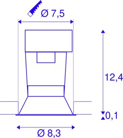 SLV HORN 112910 Beépíthető spotlámpa 1x50W/GU10 IP20
