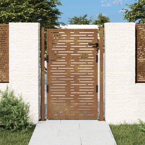 Fűmintás corten acél kerti kapu 105 x 130 cm