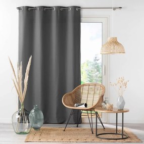 Antracitszürke mikroszálas függöny 140x280 cm Absolu – douceur d'intérieur