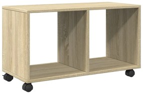 sonoma tölgy színű szerelt fa görgős szekrény 72 x 33 x 42,5 cm