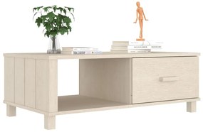 HAMAR mézbarna tömör fenyőfa dohányzóasztal 100 x 55 x 35 cm