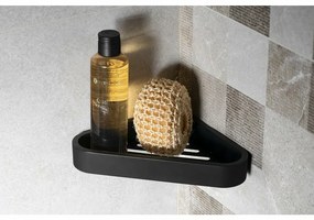 GEDY 328314 Smart sarok polc zuhanyzóba, 17 x 3 x17 cm, matt fekete