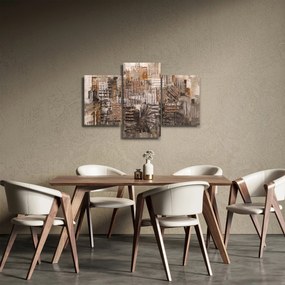 Kép - absztrakció barna tónusokkal (90x60 cm)