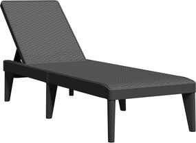 vidaXL antracitszürke PP napozóágy 186 x 60 x 29 cm