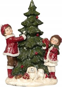 Karácsonyi Figura Karácsonyfa Gyerek Kutya Ajándék Karácsonyi Dekoráció