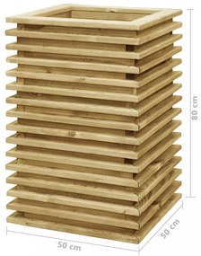 vidaXL impregnált fenyőfa kerti magaságyás 50 x 50 x 80 cm