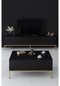 TV szekrény Lord - Black, Gold