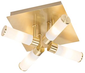 Modern fürdőszobai mennyezeti lámpa sárgaréz 4-lámpás IP44 - Bath