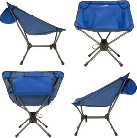 DIVERO® Kempingszék összecsukható 65 x 56 x 60 cm kék