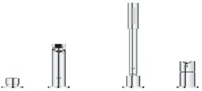 GROHE 19577001 - Fürdőkádhoz négylyukú kombinált csaptelep LINEARE, fényes króm